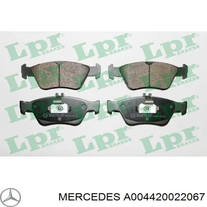 A004420022067 Mercedes колодки тормозные передние дисковые