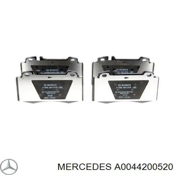 A0044200520 Mercedes колодки тормозные передние дисковые
