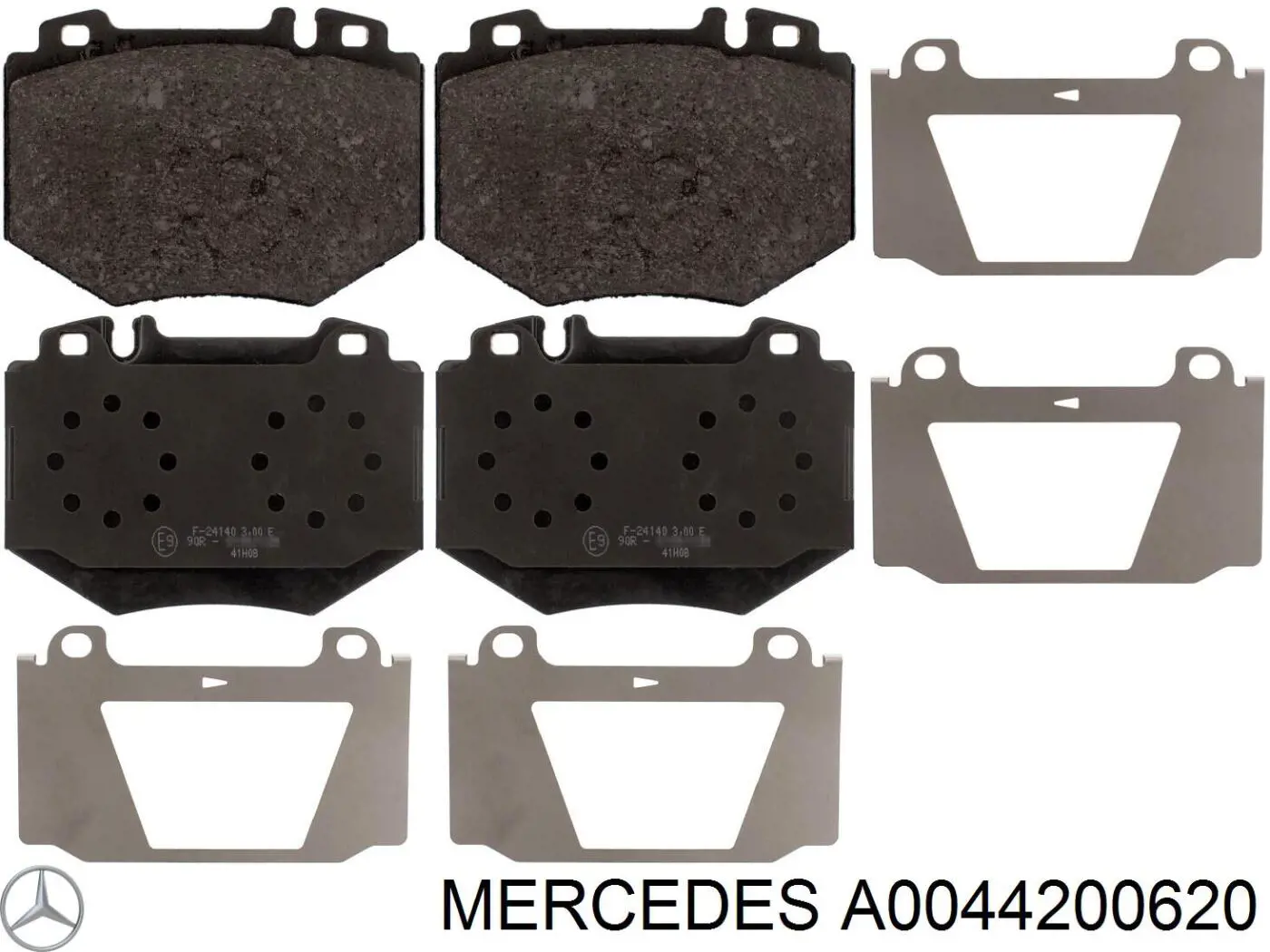 Передние тормозные колодки A0044200620 Mercedes