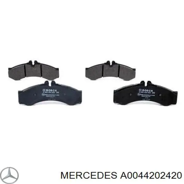 A0044202420 Mercedes колодки тормозные передние дисковые