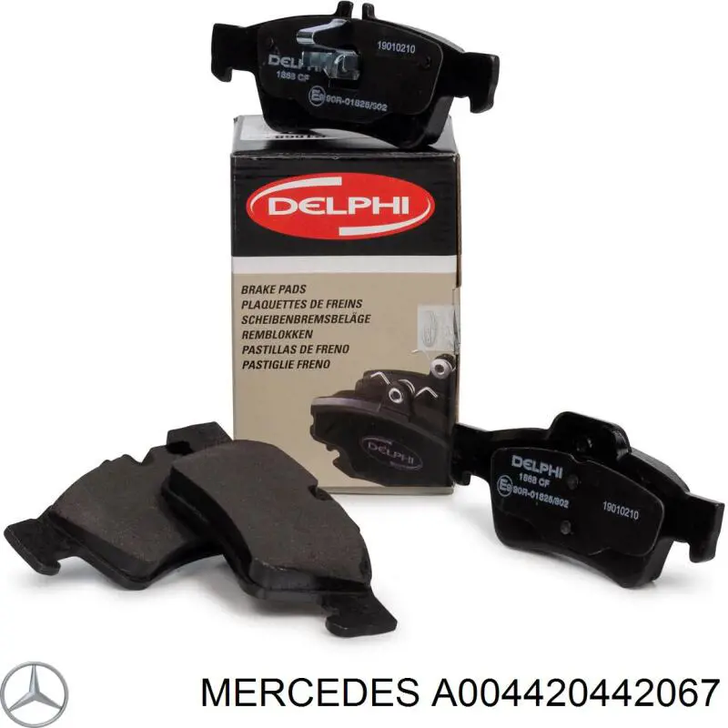 Задние дисковые колодки Mercedes A004420442067