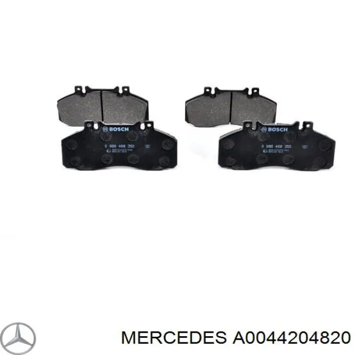 Задние тормозные колодки A0044204820 Mercedes