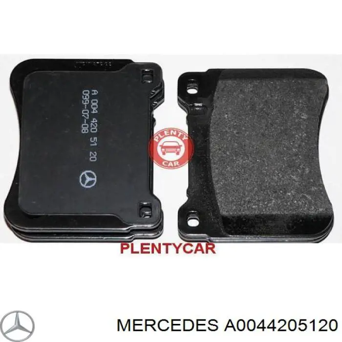 A0044205120 Mercedes колодки тормозные передние дисковые