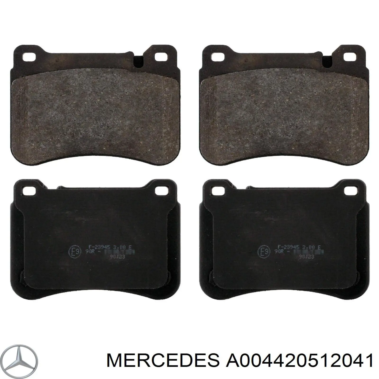 A004420512041 Mercedes колодки тормозные передние дисковые