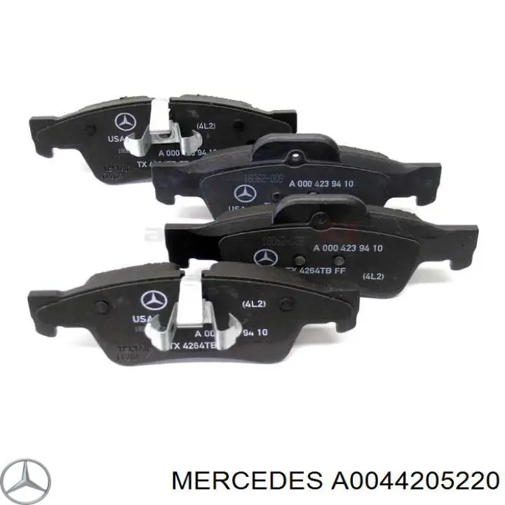 A0044205220 Mercedes задние тормозные колодки