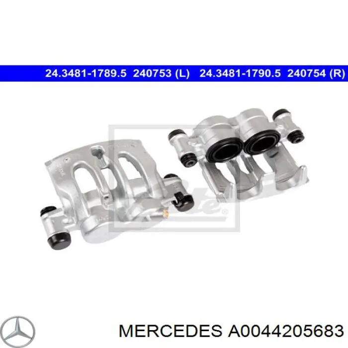 Купить A0044205683 Mercedes Суппорт тормозной передний правый