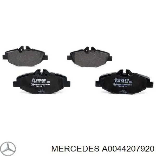 Передние тормозные колодки A0044207920 Mercedes