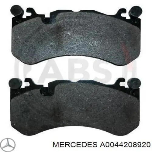 A0044208920 Mercedes колодки тормозные передние дисковые