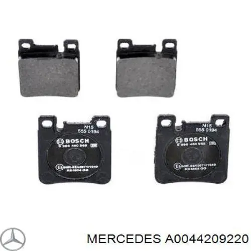 A0044209220 Mercedes колодки тормозные задние дисковые