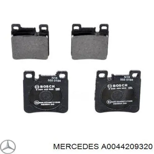 A0044209320 Mercedes колодки тормозные задние дисковые