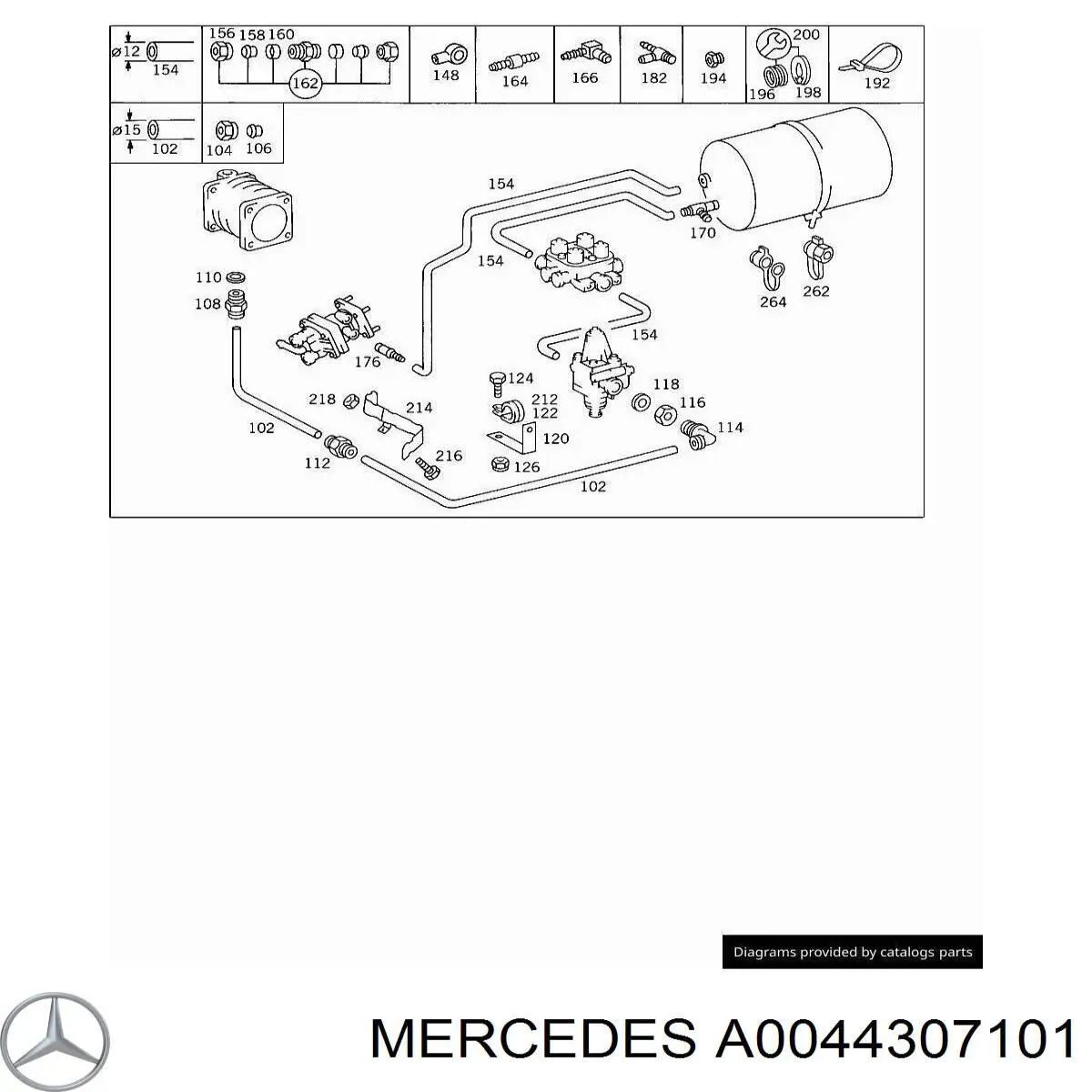 Цилиндр тормозной главный A0044307101 Mercedes