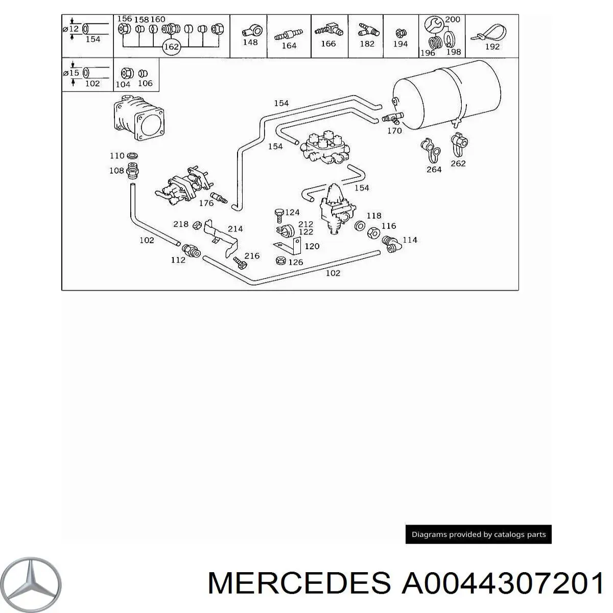 Цилиндр тормозной главный 0044307201 Mercedes