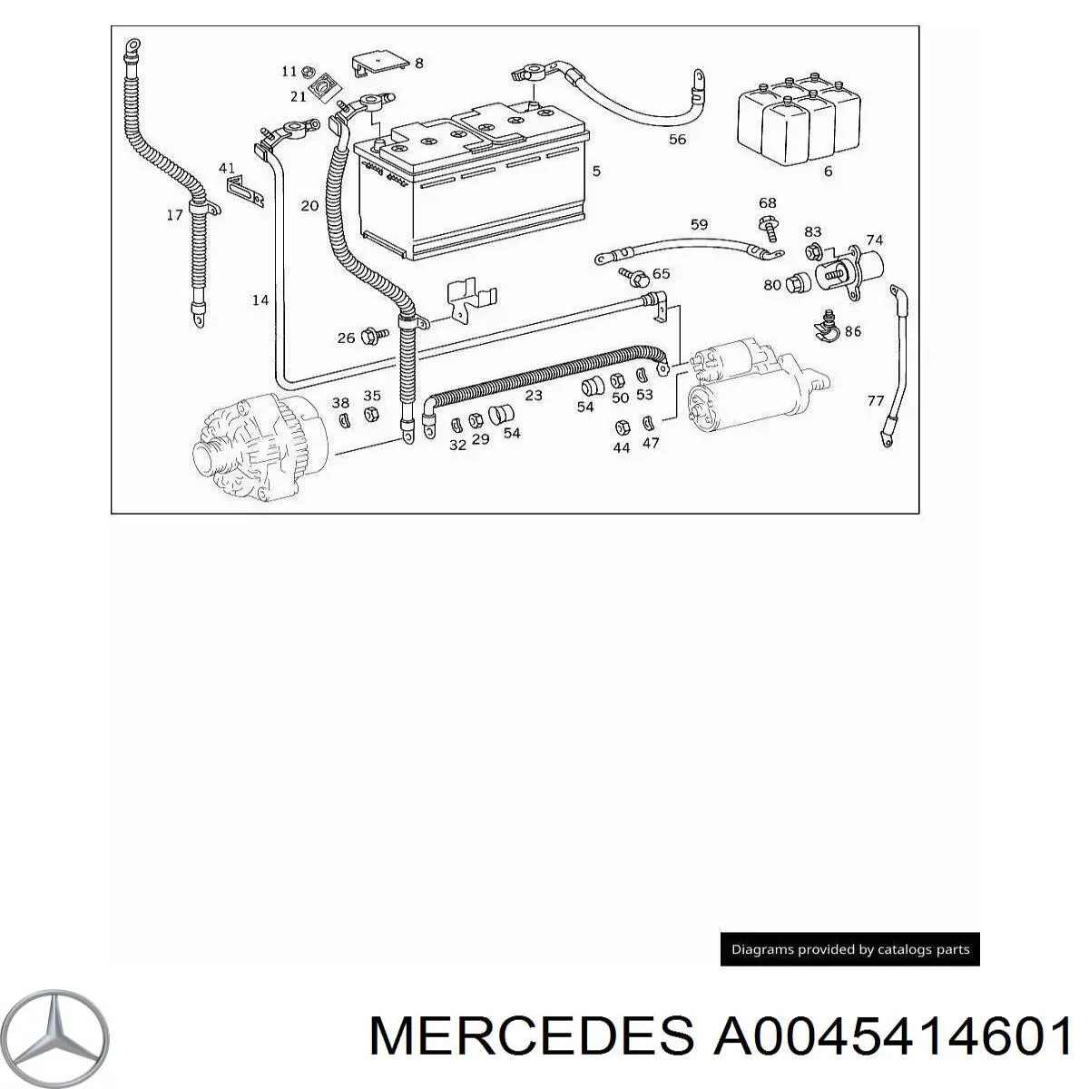 Аккумулятор Mercedes A0045414601