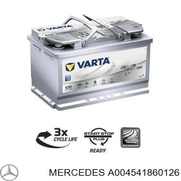 Аккумулятор автомобильный Mercedes A004541860126 цена, от 131.65 USD
