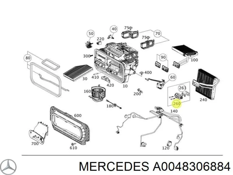 Клапан расширительный Mercedes 0048306884 цена, от 84.16 USD