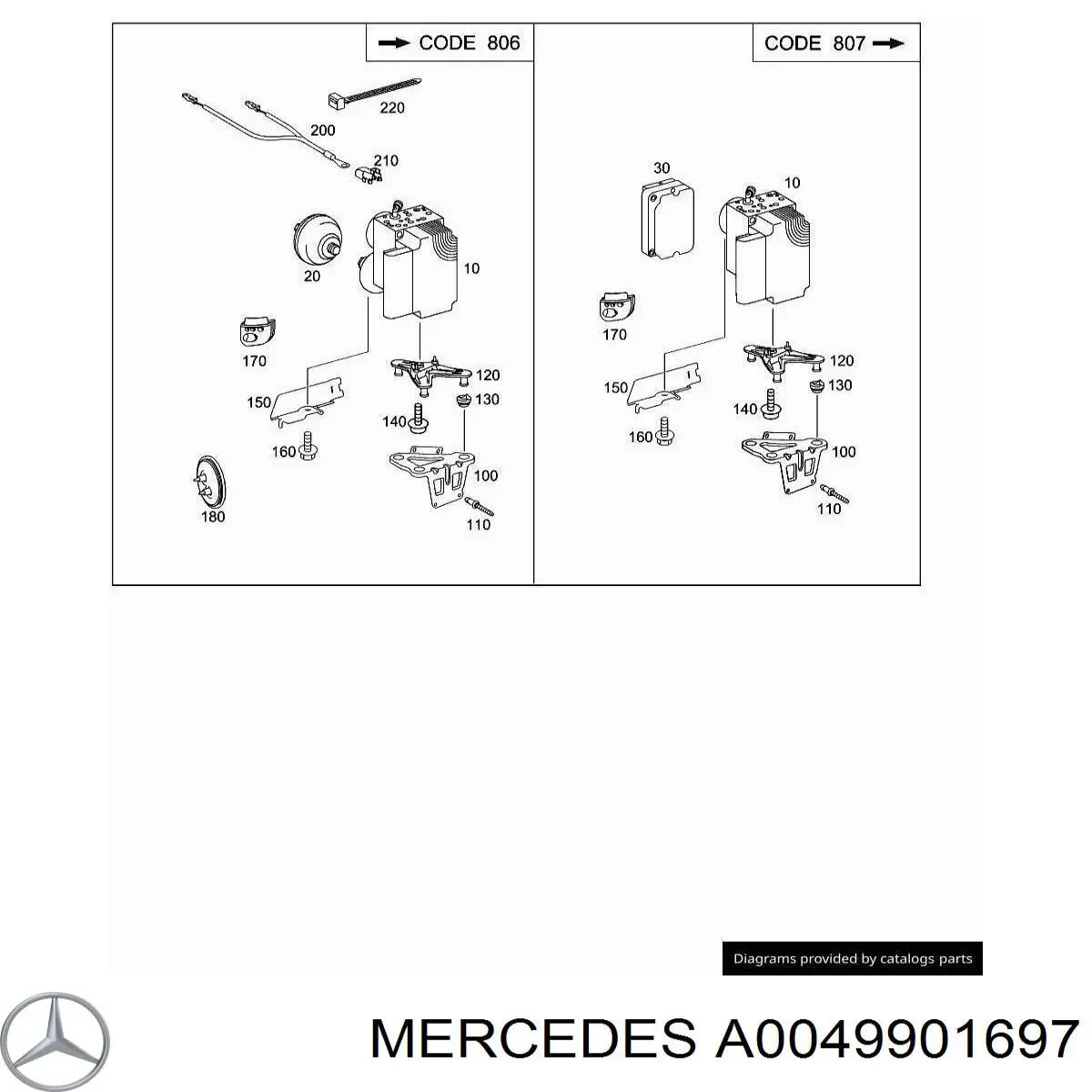  Mercedes A0049901697 цена, от 1.24 USD