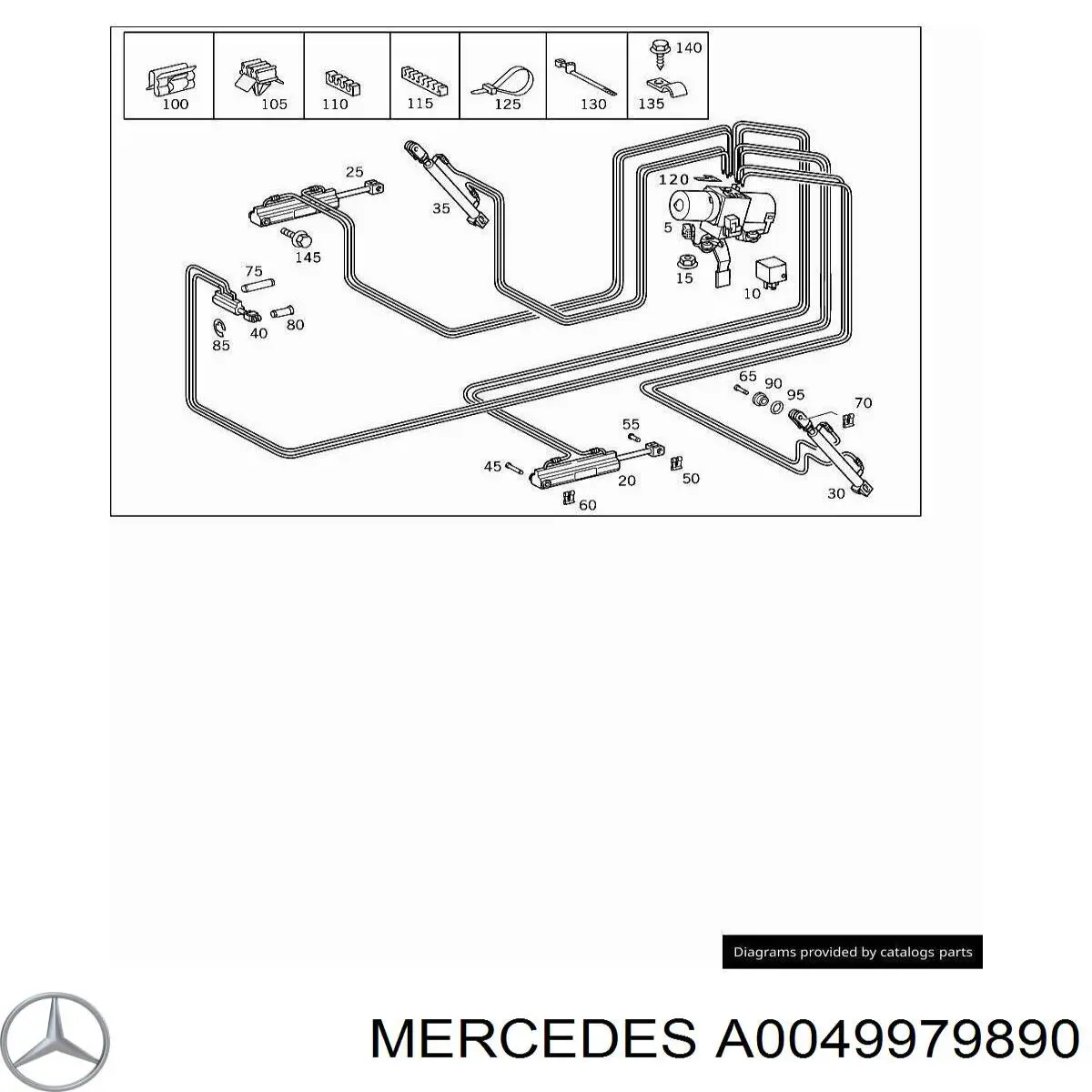 Хомут пластиковый универсальный Mercedes A0049979890