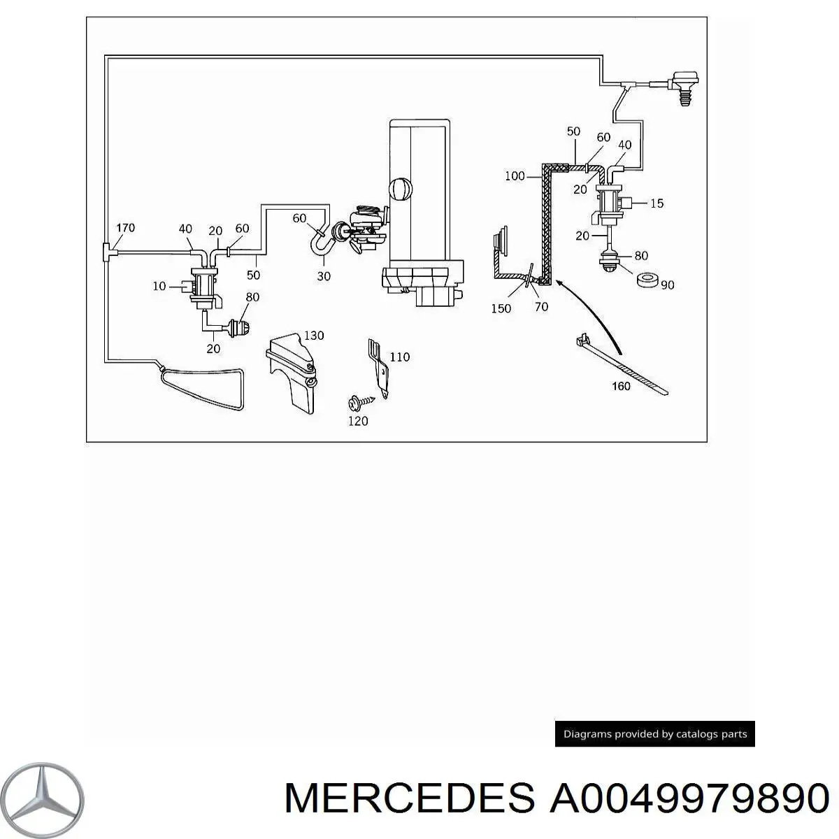 A0049979890 Mercedes Хомут пластиковый