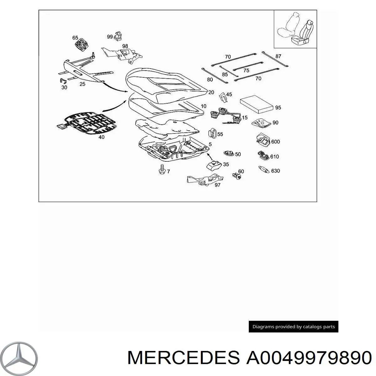Купить A0049979890 Mercedes Хомут пластиковый универсальный