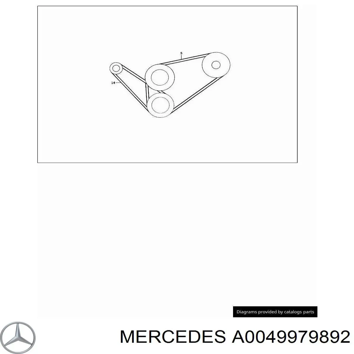 A0049979892 Mercedes ремень генератора