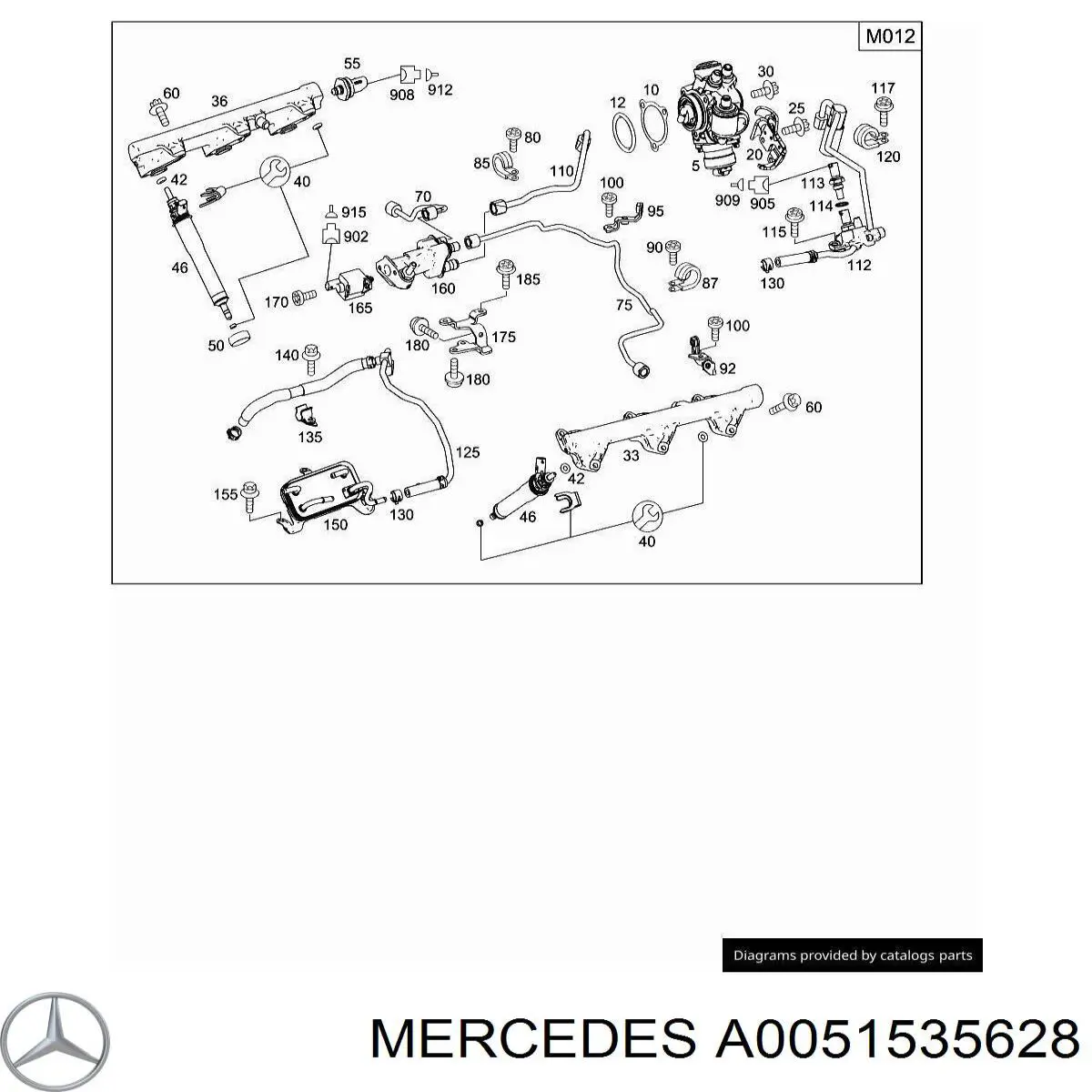 A0051535628 Mercedes датчик давления топлива