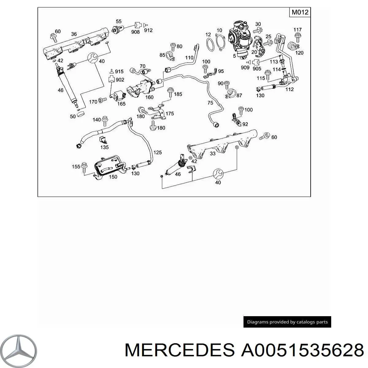 Датчик давления топлива MERCEDES A0051535628