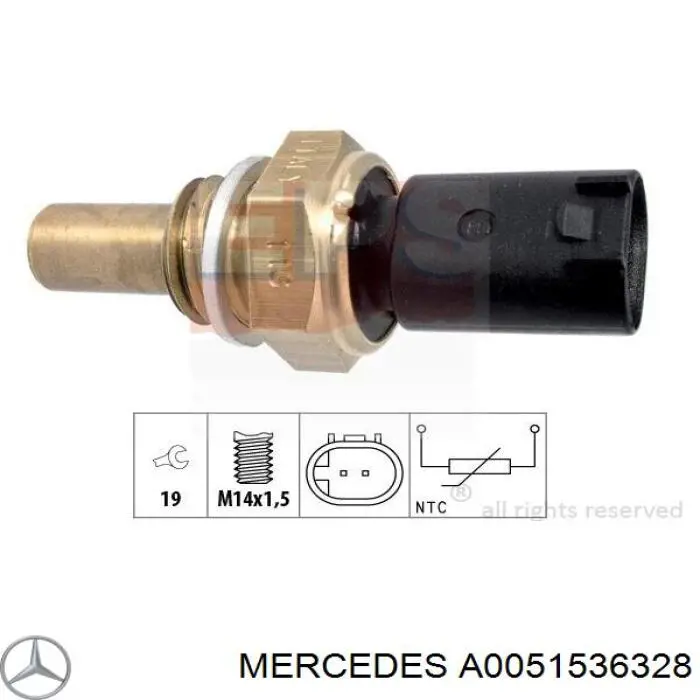 A0051536328 Mercedes датчик температуры топлива