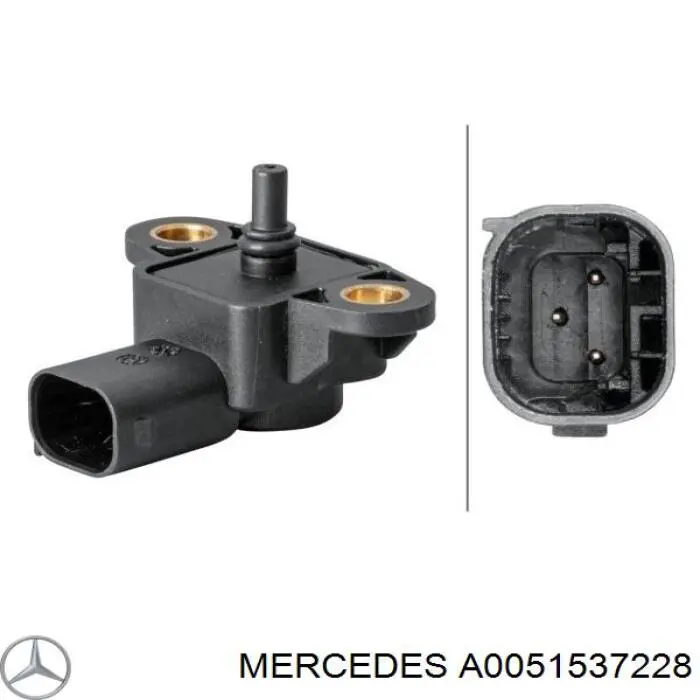 Датчик давления наддува A0051537228 Mercedes