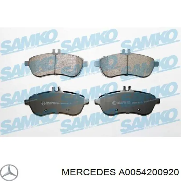 Передние тормозные колодки A0054200920 Mercedes