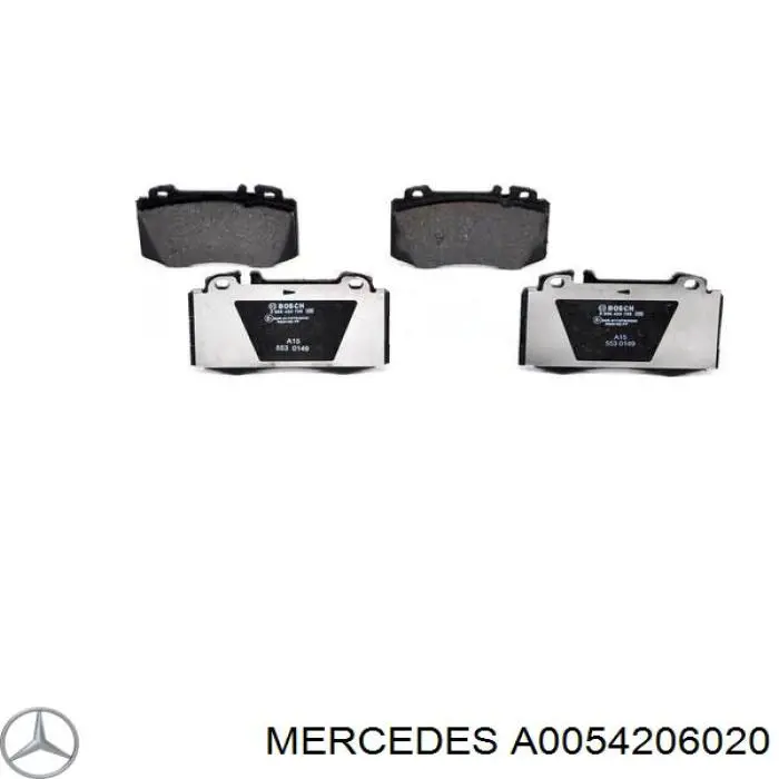 A0054206020 Mercedes sapatas do freio dianteiras de disco