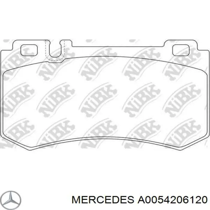 0044207820 Mercedes sapatas do freio traseiras de disco