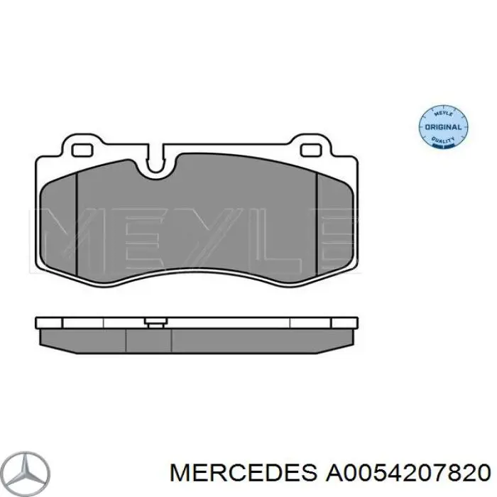 A0054207820 Mercedes колодки тормозные передние дисковые
