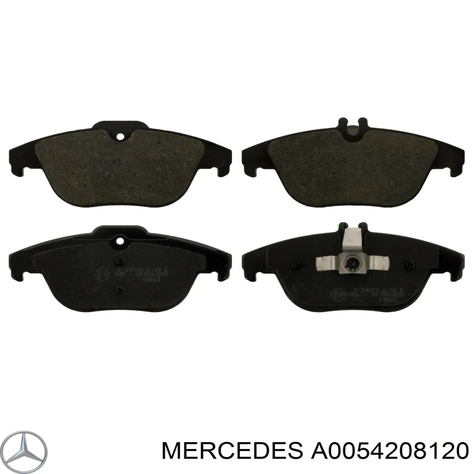 Купить A0054208120 Mercedes Колодки тормозные задние, дисковые