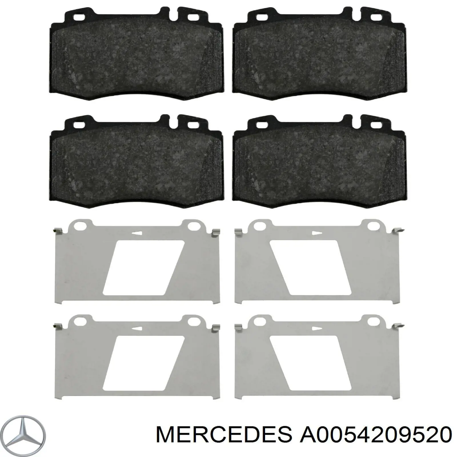 A0054209520 Mercedes колодки тормозные передние дисковые