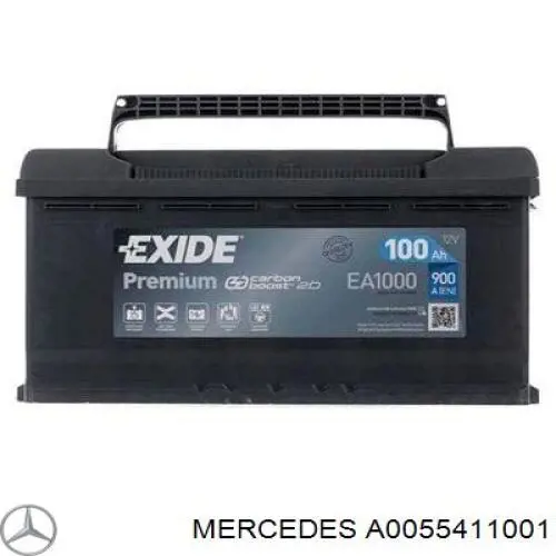 A0055411001 Mercedes bateria recarregável (pilha)