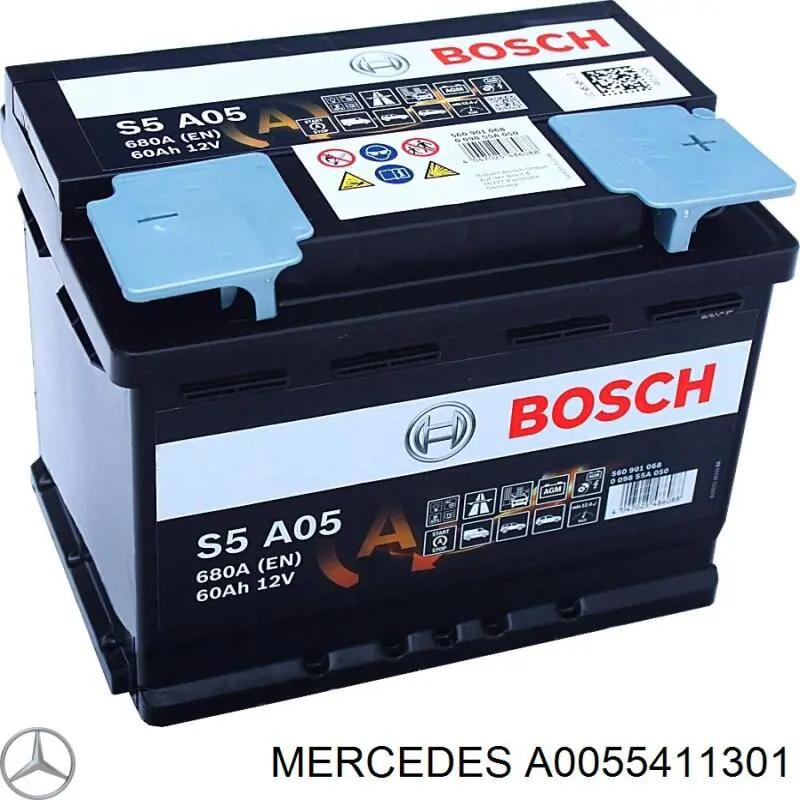 A0055411301 MERCEDES Batería original y equivalente