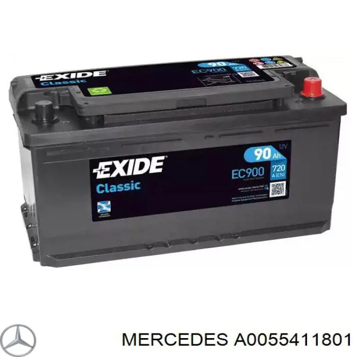 Купить Аккумулятор Mercedes 100 А/ч (A0055411801)