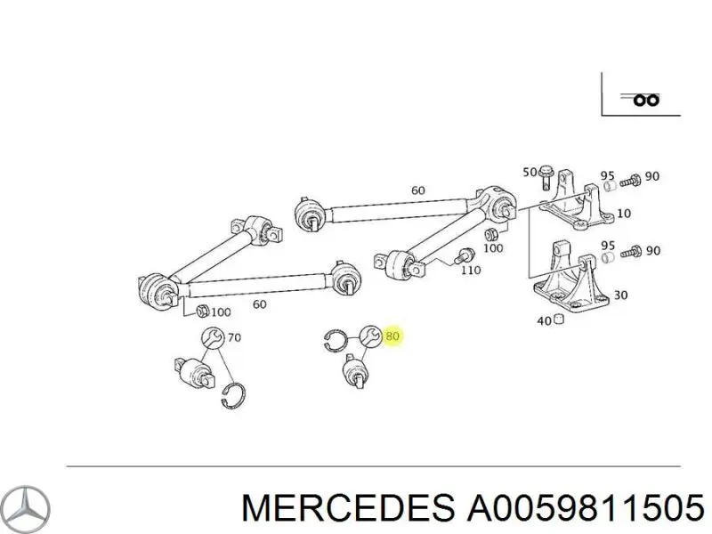 Подшипник ступицы передней/задней Mercedes A0059811505