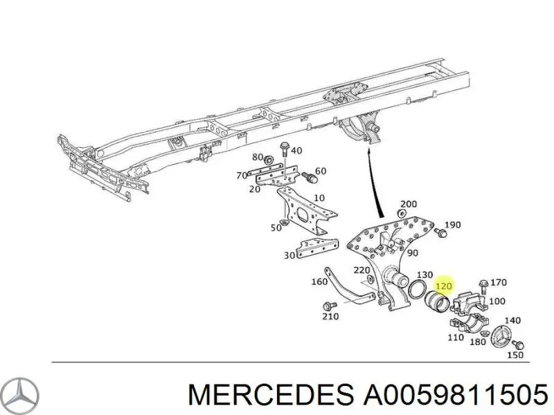 A0059811505 Mercedes Подшипник ступицы передней и задней