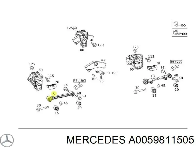Подшипник ступицы передней/задней A0059811505 Mercedes