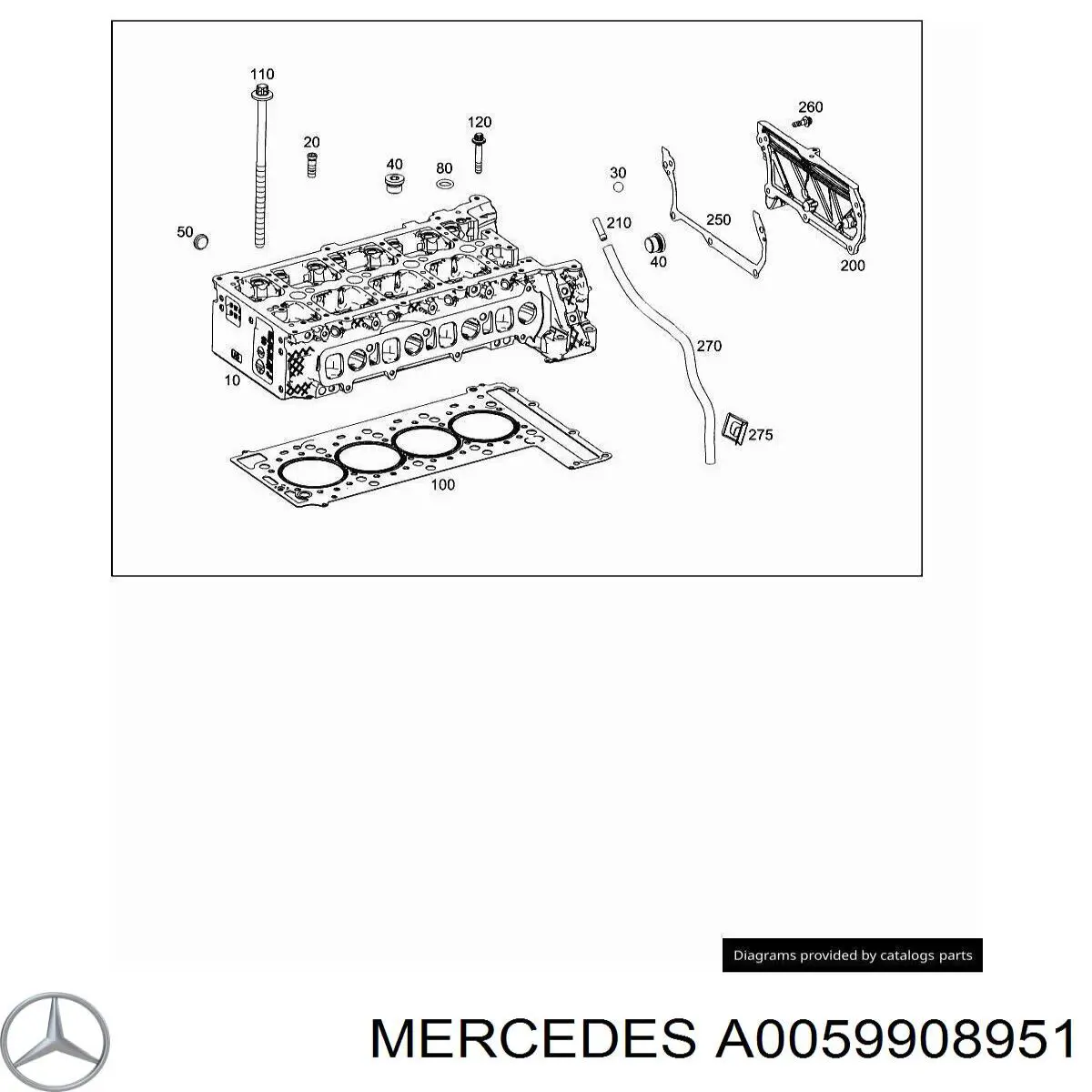 Болт крепления форсунки Mercedes A0059908951 цена, от 6.04 USD