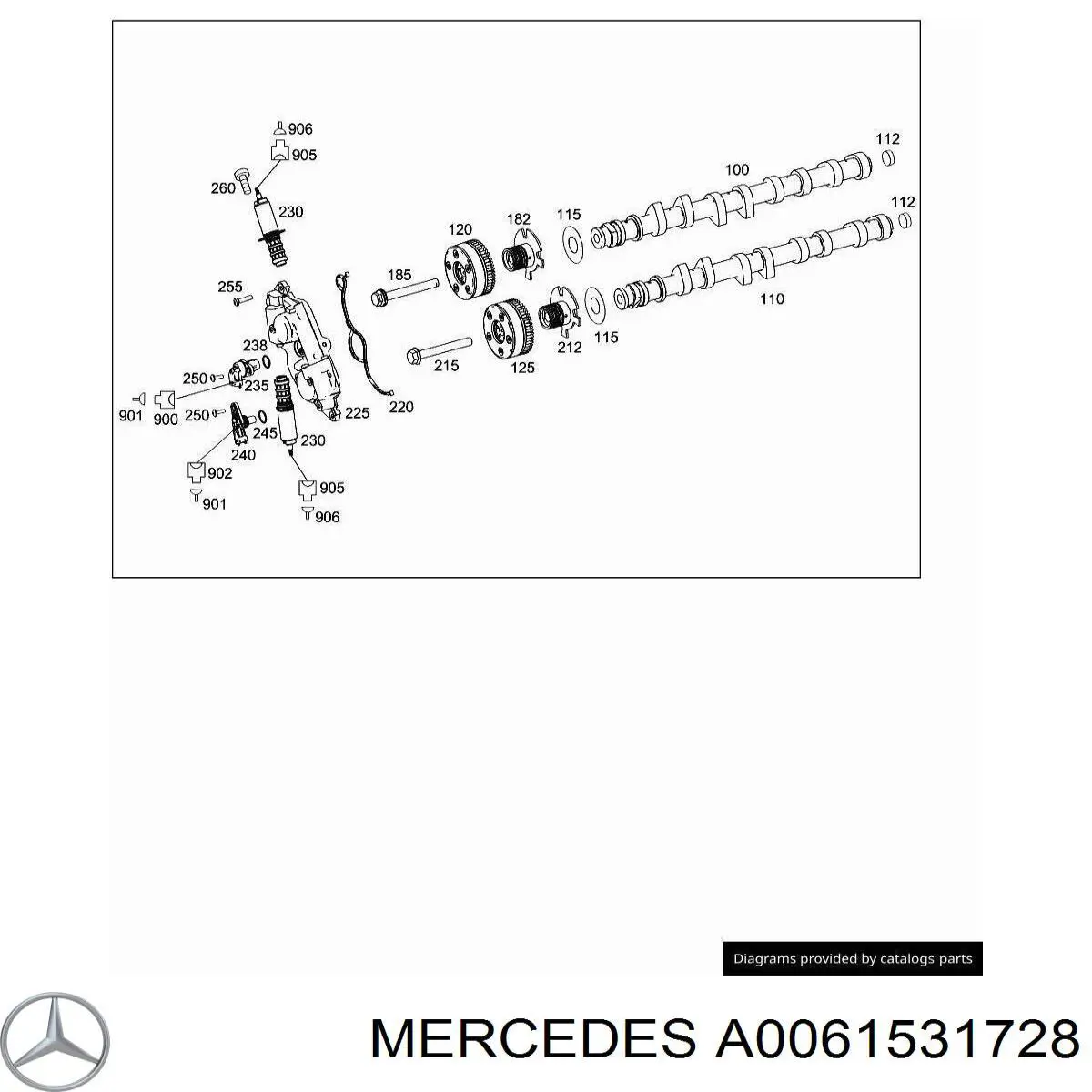 Датчик положения распредвала MERCEDES A0061531728
