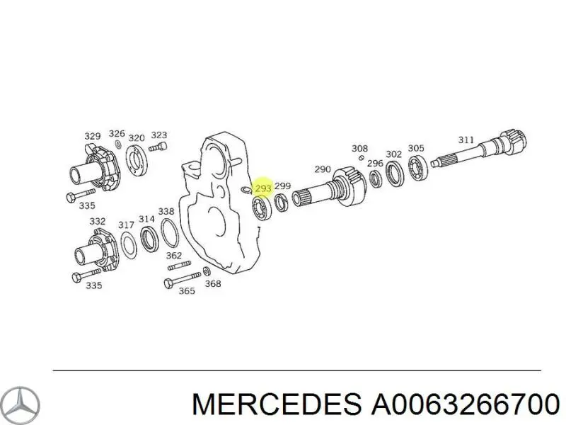 Амортизатор задний A0063266700 Mercedes