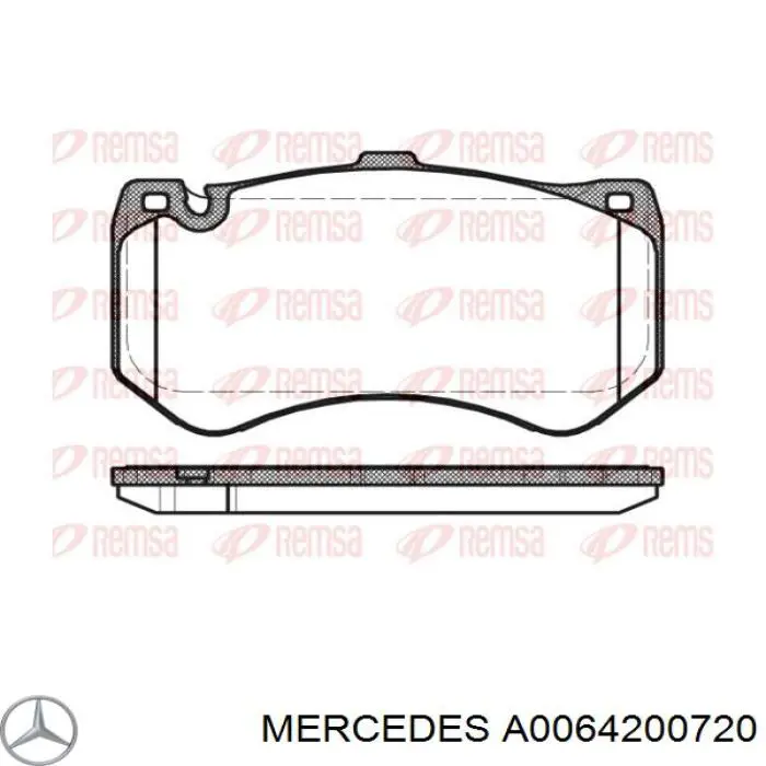 A0064200720 Mercedes Колодки передние