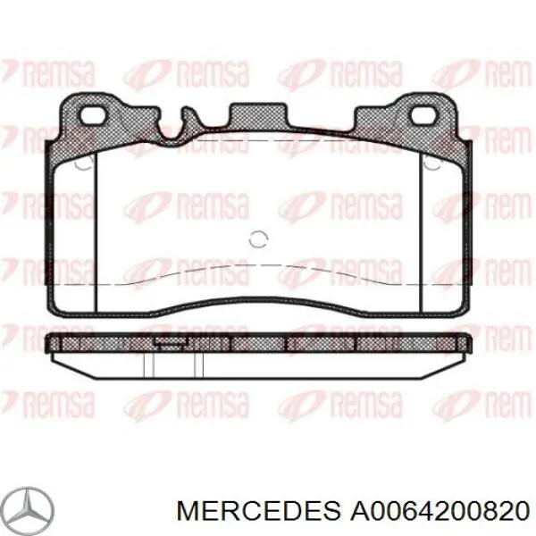 Задние тормозные колодки A0064200820 Mercedes