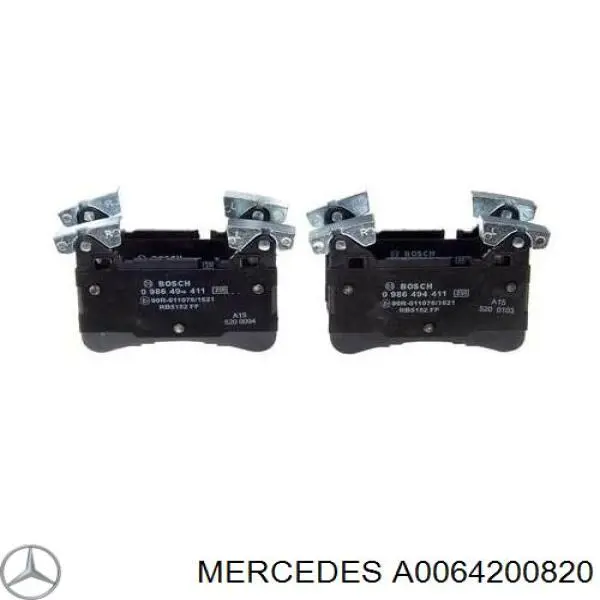 Задние тормозные колодки A0064200820 Mercedes