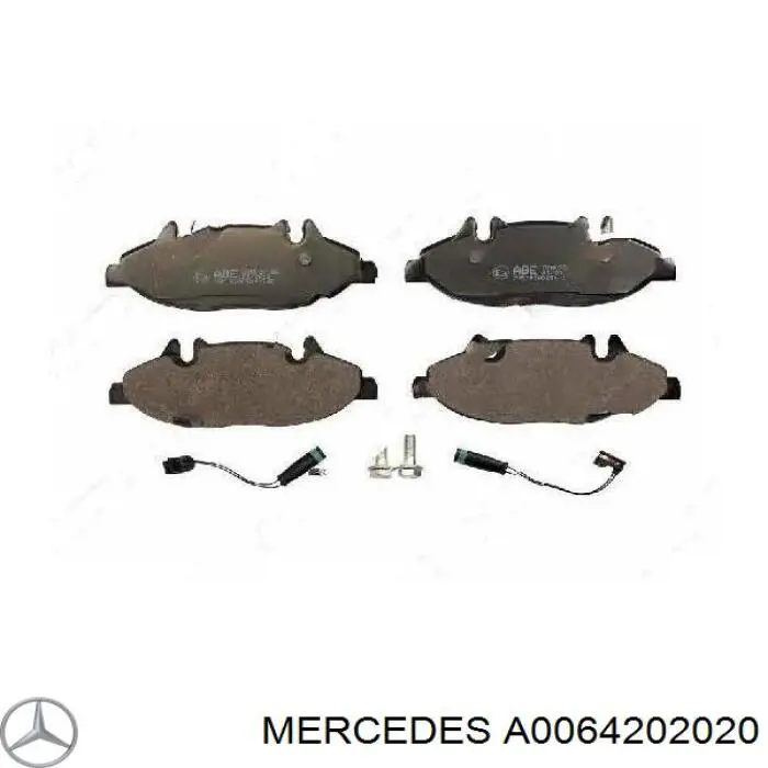 A0064202020 Mercedes колодки тормозные передние дисковые