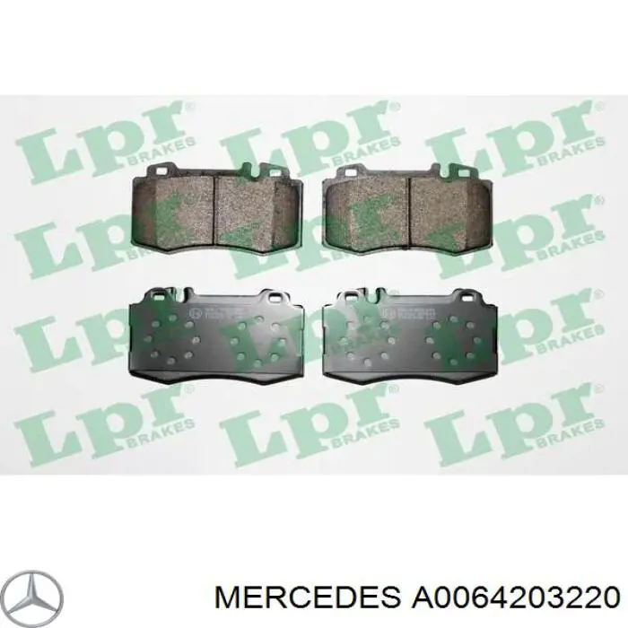 A0064203220 Mercedes sapatas do freio dianteiras de disco
