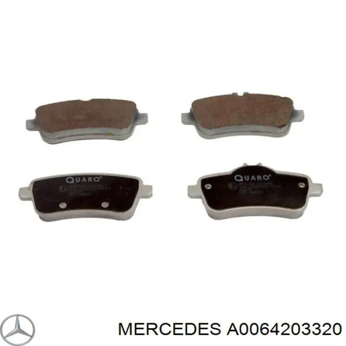 A0064203320 Mercedes sapatas do freio traseiras de disco