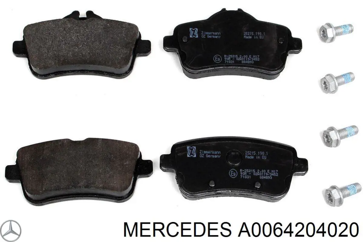 A0064204020 Mercedes Колодки тормозные дисковые комплект